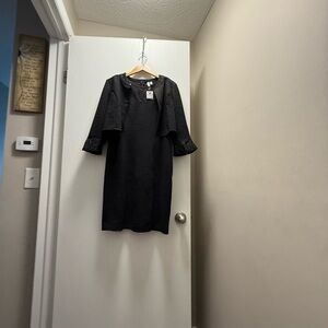 NY Collection Black Dress with Lace Sleeves